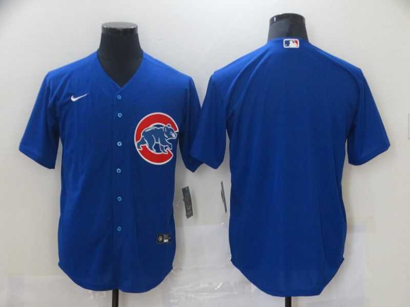 Men Chicago Cubs Blank Blue Game Nike MLB Jerseys